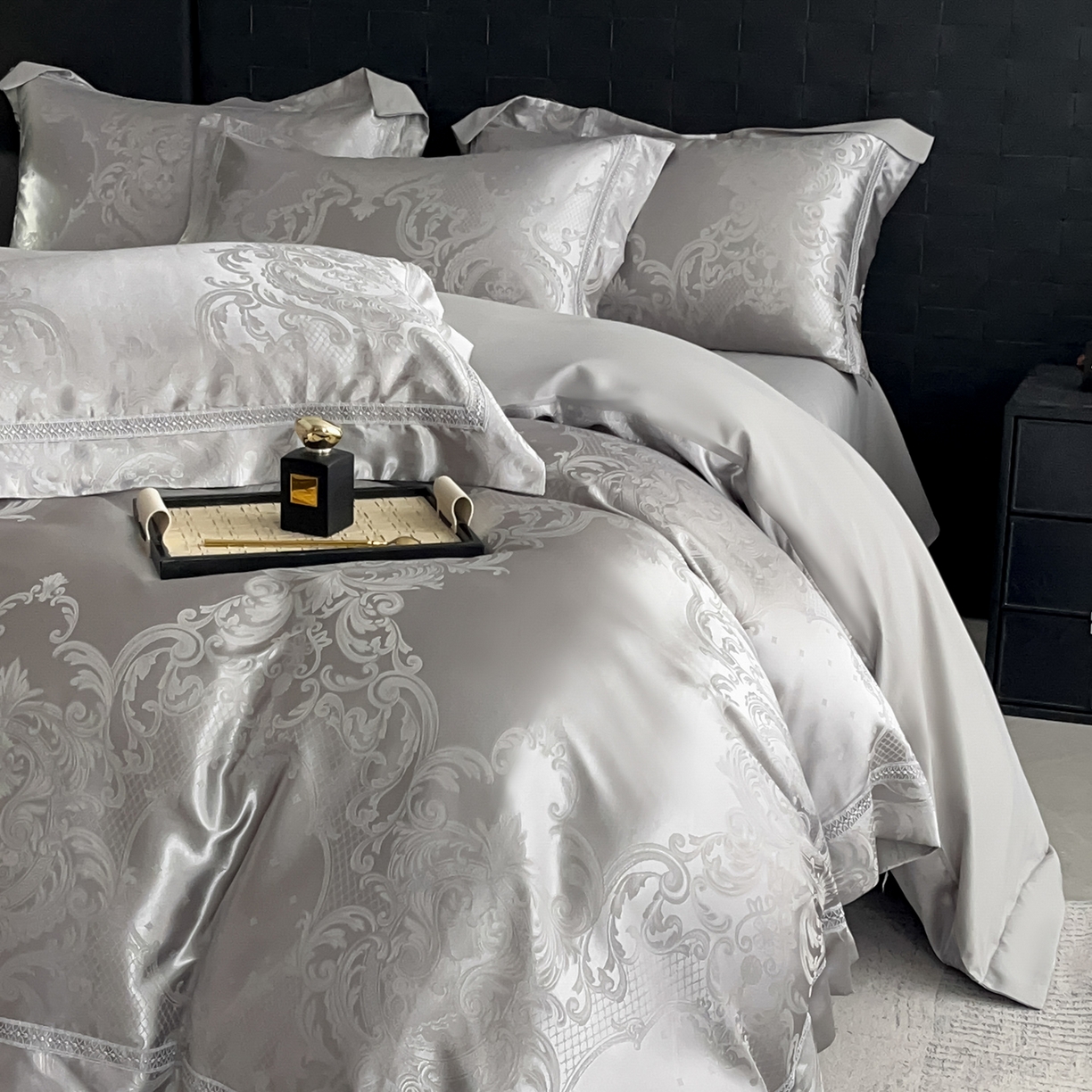 91家纺网 家纺一手货源 找家纺 （总）置顶家纺 2025新款维纳斯系列亲肤提花四件套-实拍