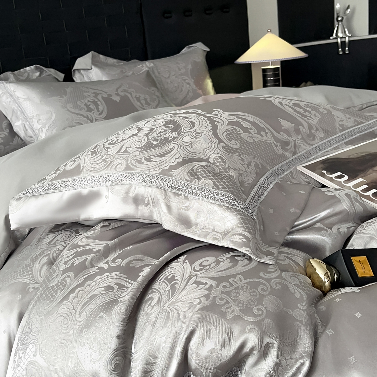 91家纺网 家纺一手货源 找家纺 （总）置顶家纺 2025新款维纳斯系列亲肤提花四件套-实拍