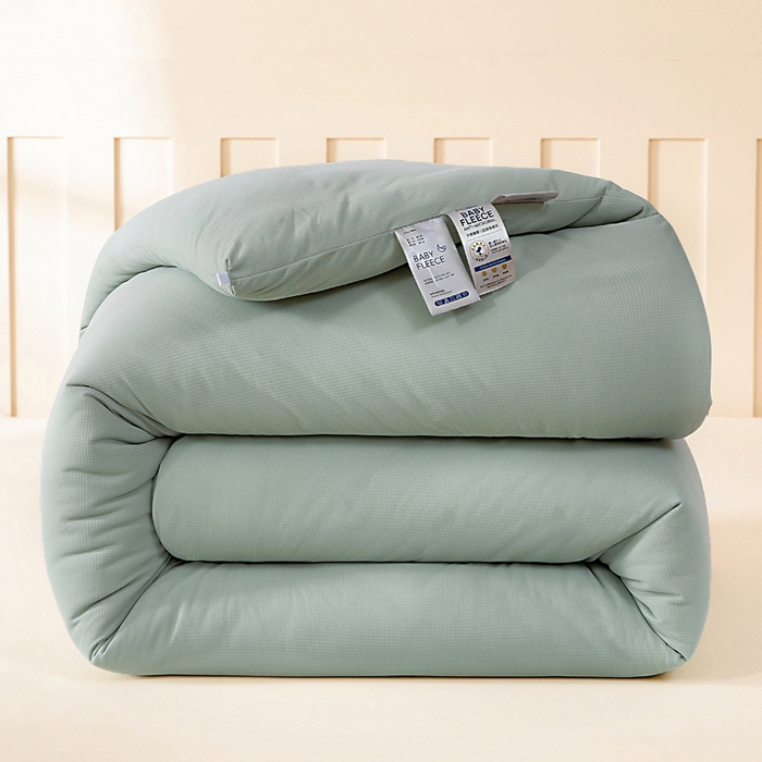 91家纺网 家纺一手货源 找家纺 栩裕纺织 2025新款A类婴儿绒肌肤被baby熊系列四季款被芯 baby熊-绿