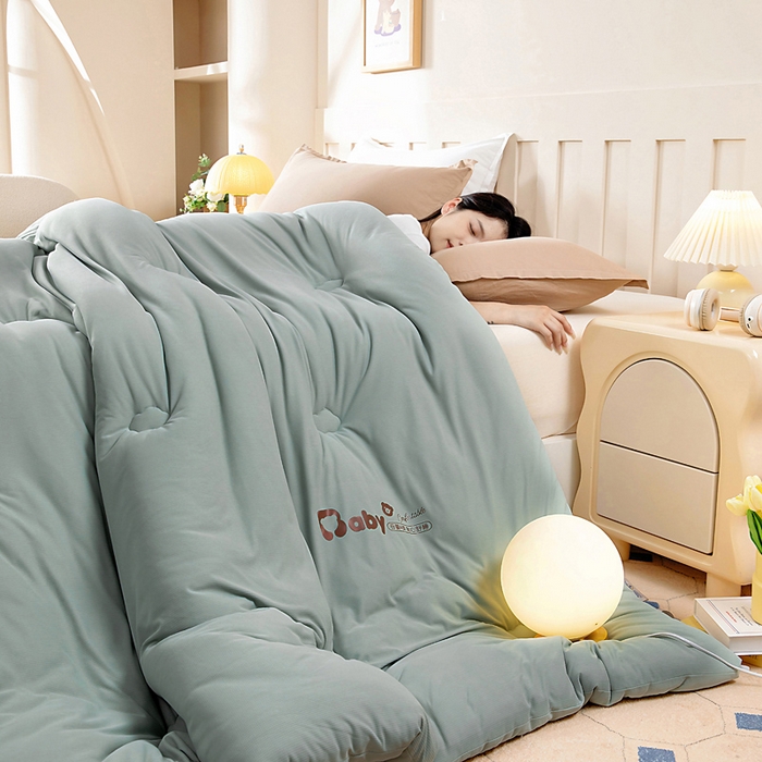91家纺网 家纺一手货源 找家纺 栩裕纺织 2025新款A类婴儿绒肌肤被baby熊系列四季款被芯 baby熊-绿