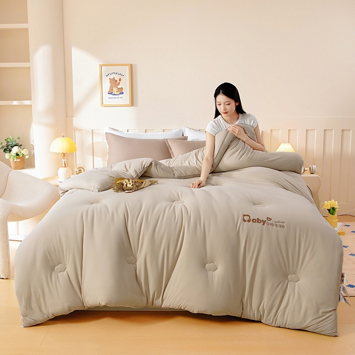 91家纺网 家纺一手货源 找家纺 （总）栩裕纺织 2025新款A类婴儿绒肌肤被baby熊系列四季款被芯