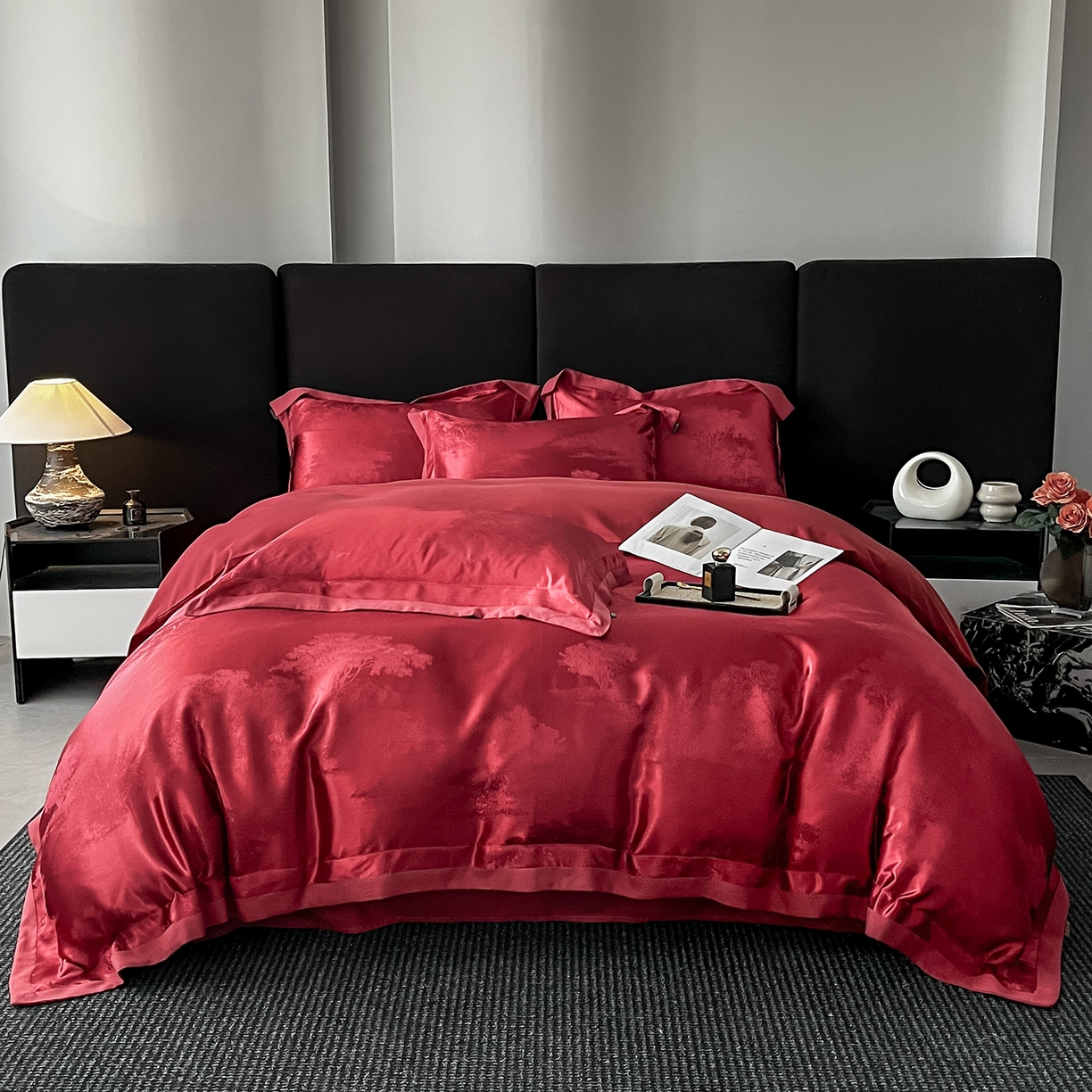 91家纺网 家纺一手货源 找家纺 （总）置顶家纺 2025新款欧若拉亲肤提花四件套