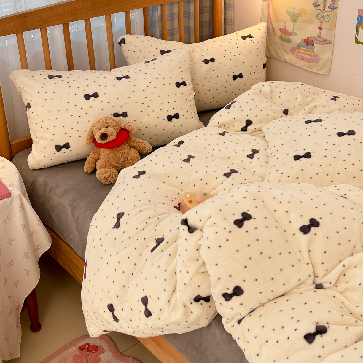 91家纺网 家纺一手货源 找家纺  1.9【年货节 三人助力39.9带回家】牛奶绒印花四件套