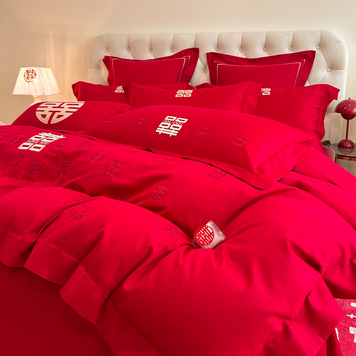 91家纺网 家纺一手货源 找家纺 （总）置顶家纺 2025新款亲肤刺绣婚庆磨毛四件套