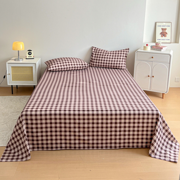 91家纺网 家纺一手货源 找家纺 感遇 2025新款全棉磨毛A类床单床笠三件套 微暖