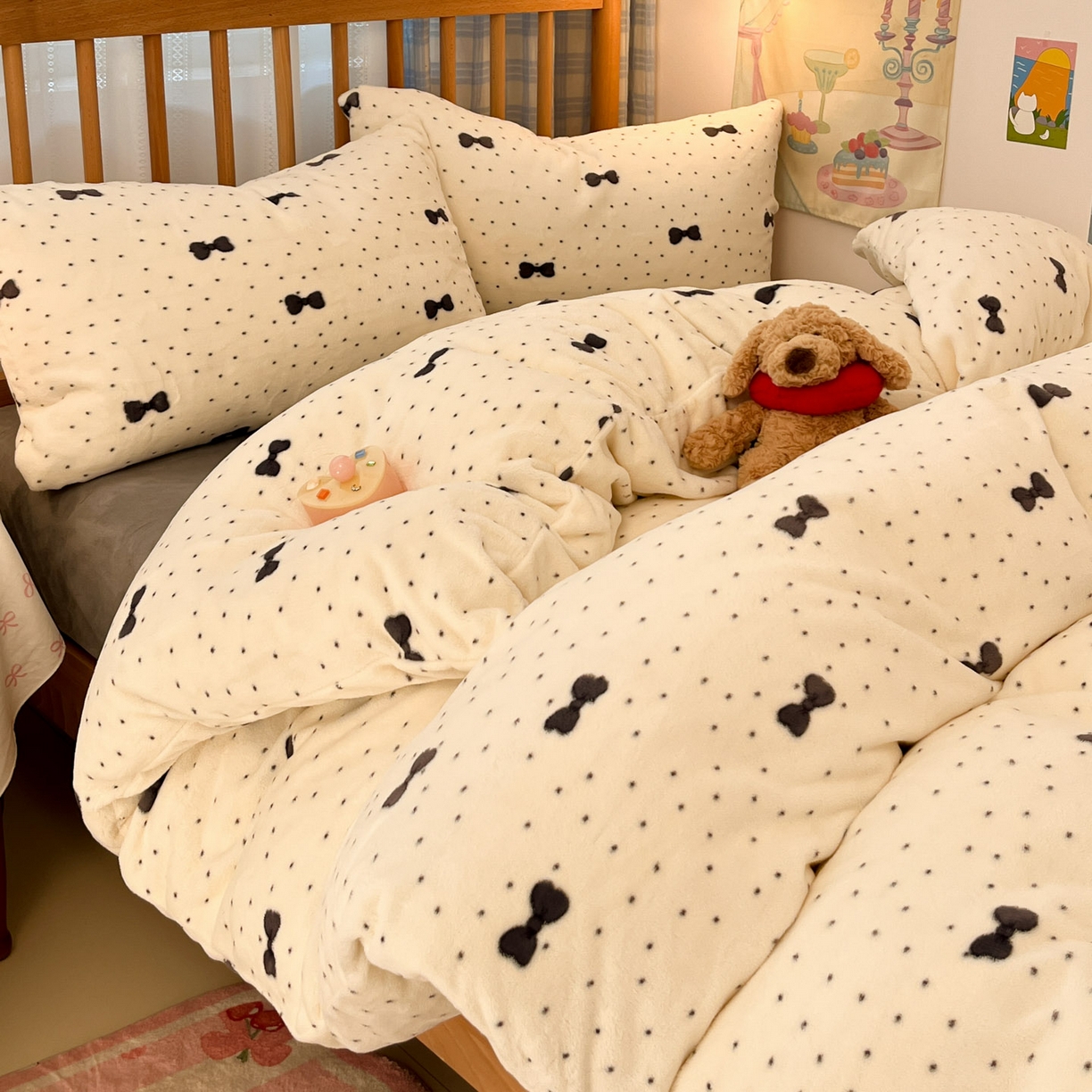 91家纺网 家纺一手货源 找家纺 （总）酱子 2025新款牛奶绒印花四件套