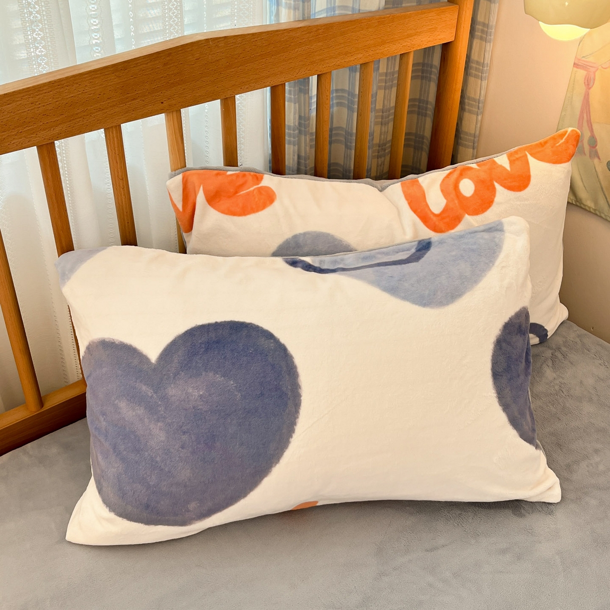 91家纺网 家纺一手货源 找家纺 酱子 2025新款牛奶绒印花四件套 D爱心絮语