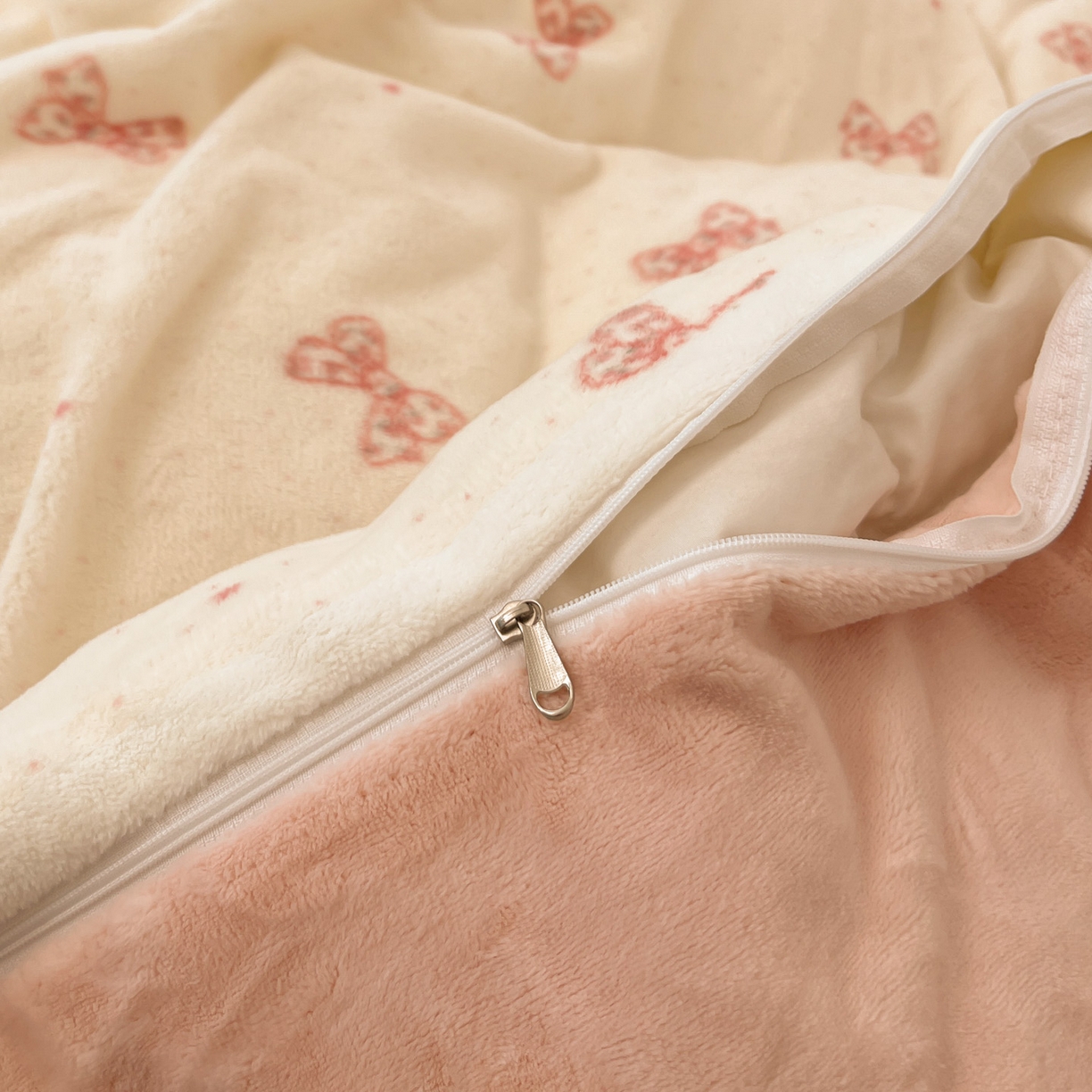 91家纺网 家纺一手货源 找家纺 酱子 2025新款牛奶绒印花四件套 D桃漾绮梦