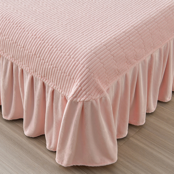 91家纺网 家纺一手货源 找家纺 馨梦缘 2025新款牛奶绒数码印花四件套 百花齐放-粉