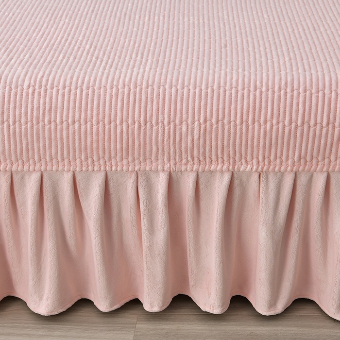 91家纺网 家纺一手货源 找家纺 馨梦缘 2025新款牛奶绒数码印花四件套 百花齐放-粉