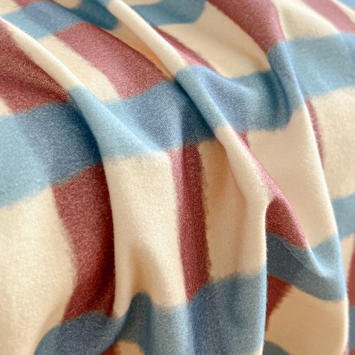 91家纺网 家纺一手货源 找家纺 感遇 2025新款全棉磨毛A类床单床笠三件套 蓝咖格