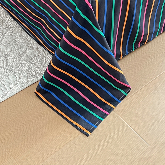 91家纺网 家纺一手货源 找家纺 感遇 2025新款全棉磨毛A类床单床笠三件套 霓虹