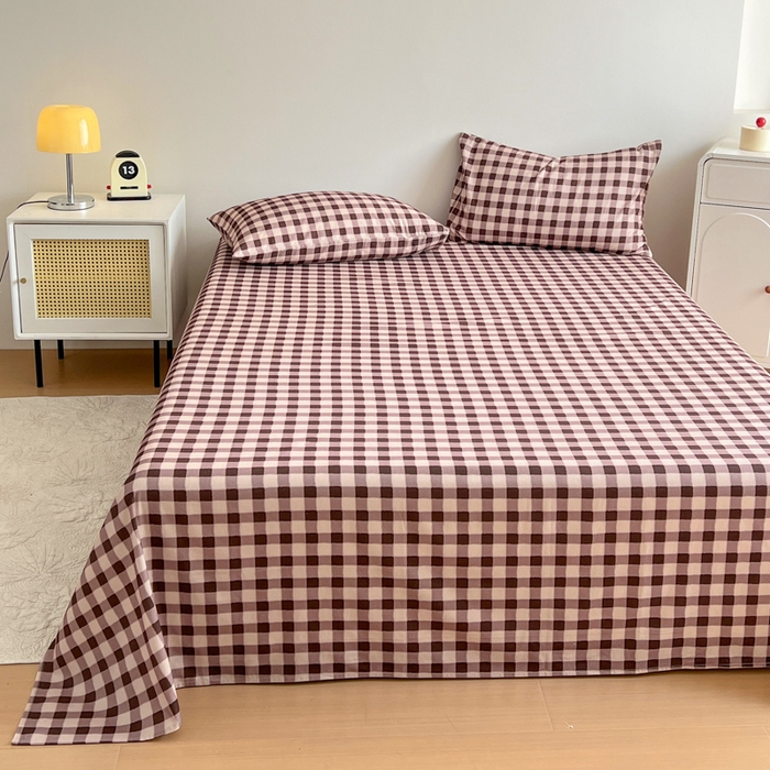 91家纺网 家纺一手货源 找家纺 感遇 2025新款全棉磨毛A类床单床笠三件套 微暖