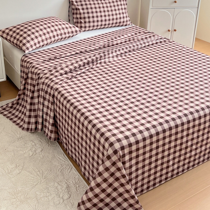 91家纺网 家纺一手货源 找家纺 感遇 2025新款全棉磨毛A类床单床笠三件套 微暖