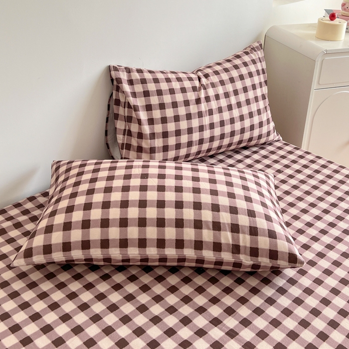 91家纺网 家纺一手货源 找家纺 感遇 2025新款全棉磨毛A类床单床笠三件套 微暖