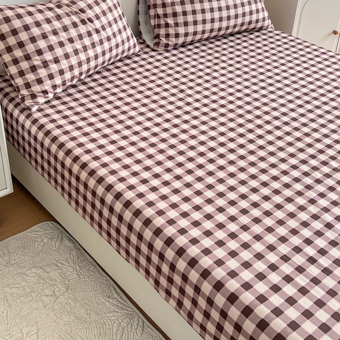 91家纺网 家纺一手货源 找家纺 感遇 2025新款全棉磨毛A类床单床笠三件套 微暖