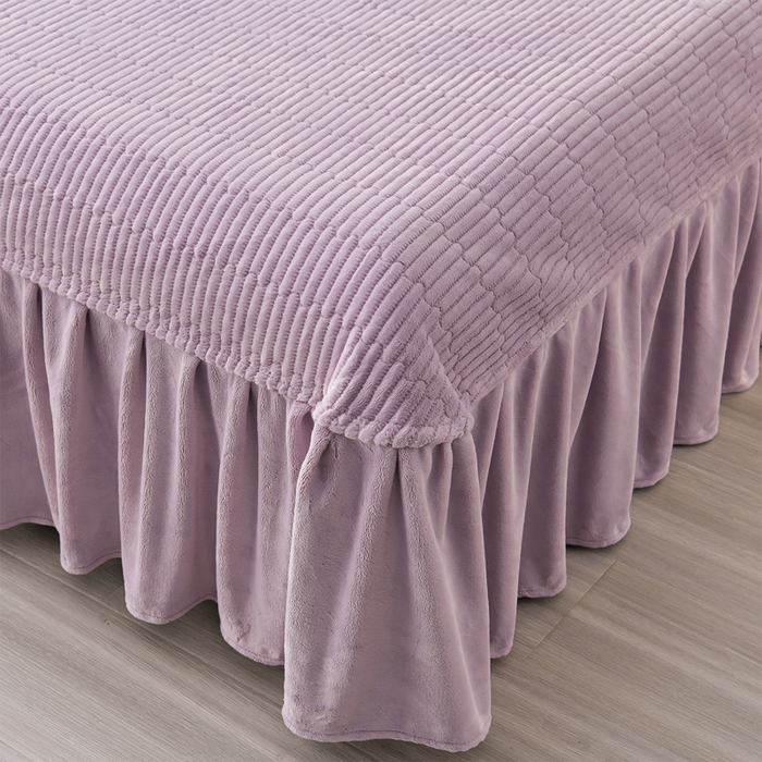 91家纺网 家纺一手货源 找家纺 馨梦缘 2025新款牛奶绒数码印花四件套 秘境-紫