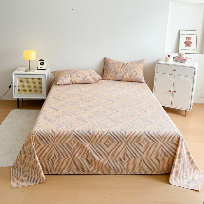 感遇 2025新款全棉磨毛A类床单床笠三件套 旋律