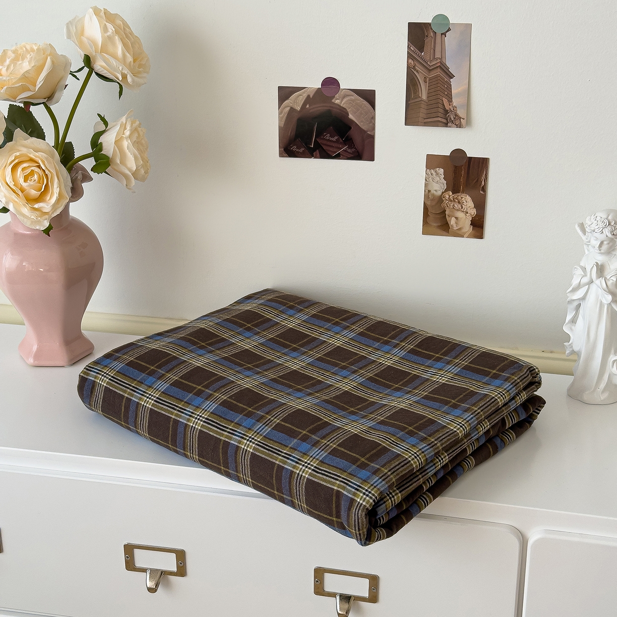 91家纺网 家纺一手货源 找家纺 （总）对白 2025新款32支全棉色织水洗棉单品被套