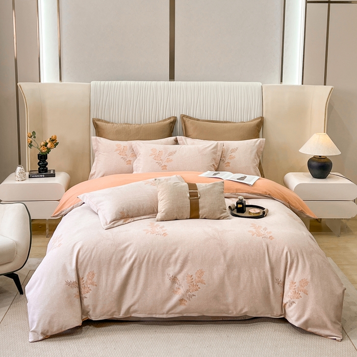 91家纺网 家纺一手货源 找家纺 凌鼎 2025新款喷气加厚磨毛四件套系列1 静初咖