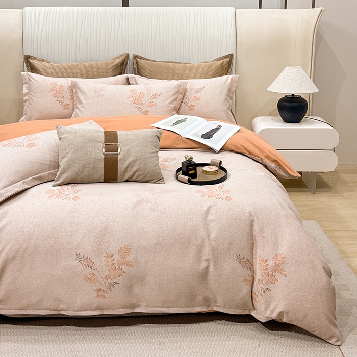 91家纺网 家纺一手货源 找家纺 凌鼎 2025新款喷气加厚磨毛四件套系列1 静初咖