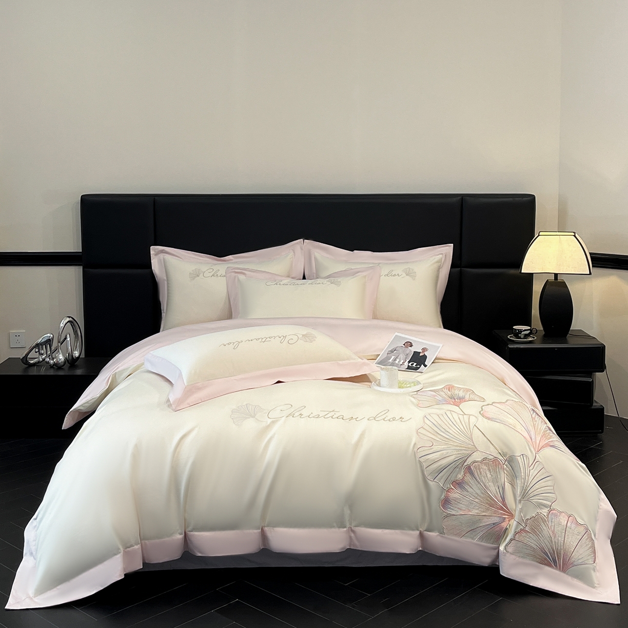 （总）置顶家纺 2025新款亲肤拼接刺绣四件套-一路繁花