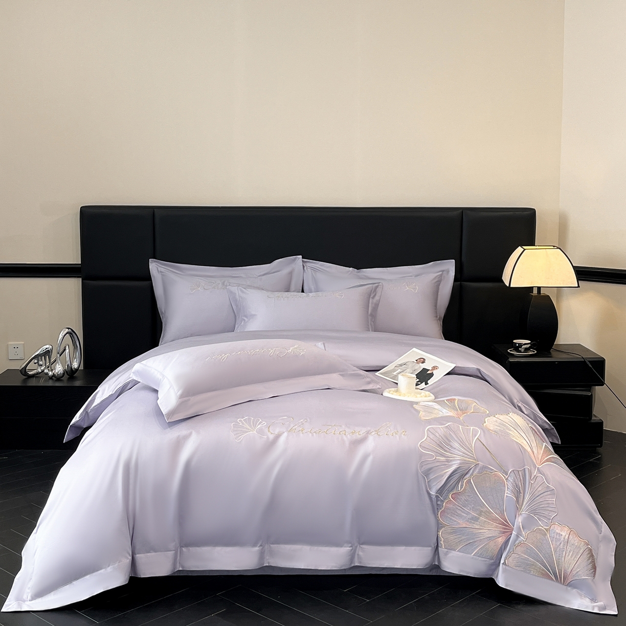 91家纺网 家纺一手货源 找家纺 （总）置顶家纺 2025新款亲肤拼接刺绣四件套-一路繁花