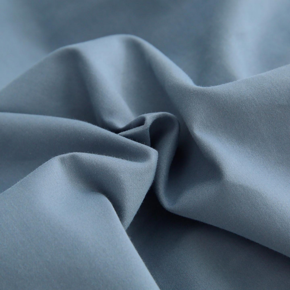 91家纺网 家纺一手货源 找家纺 梧桐树 2025新款纯色双拼100%棉磨毛全棉纯棉四件套 蓝韵雾纱