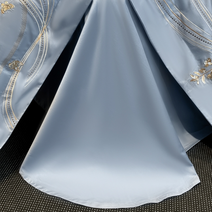 91家纺网 家纺一手货源 找家纺 置顶家纺 2025新款全棉纯棉刺绣四件套迪奥系列 迪奥-天蓝