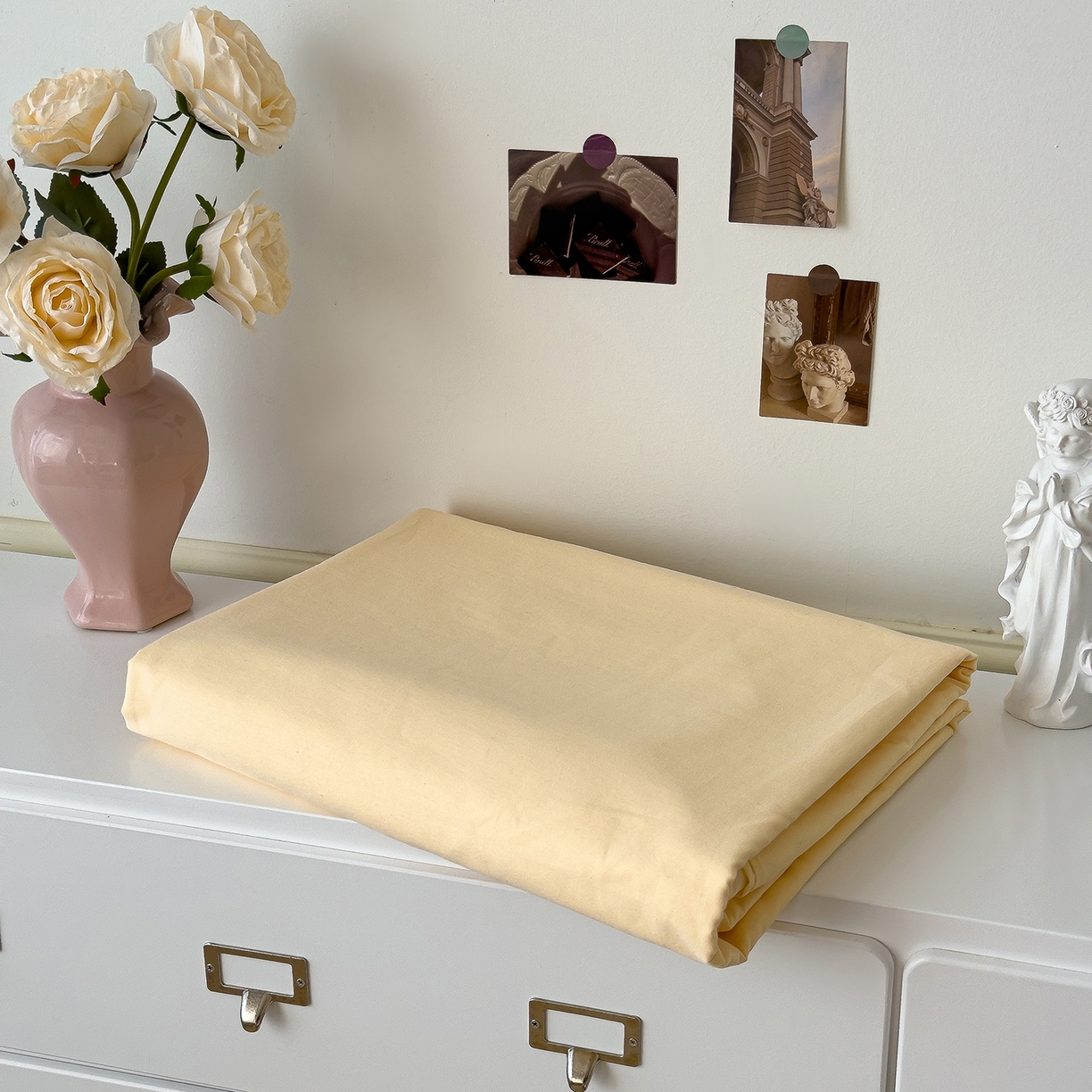 91家纺网 家纺一手货源 找家纺 对白 2025新款40支全棉纯棉单品被套 香草黄