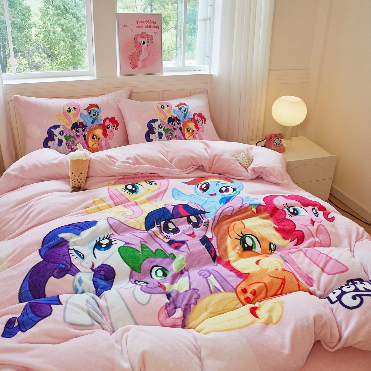 91家纺网 家纺一手货源 找家纺 （总）蘭菲家纺 2025新款小马宝莉牛奶绒四件套