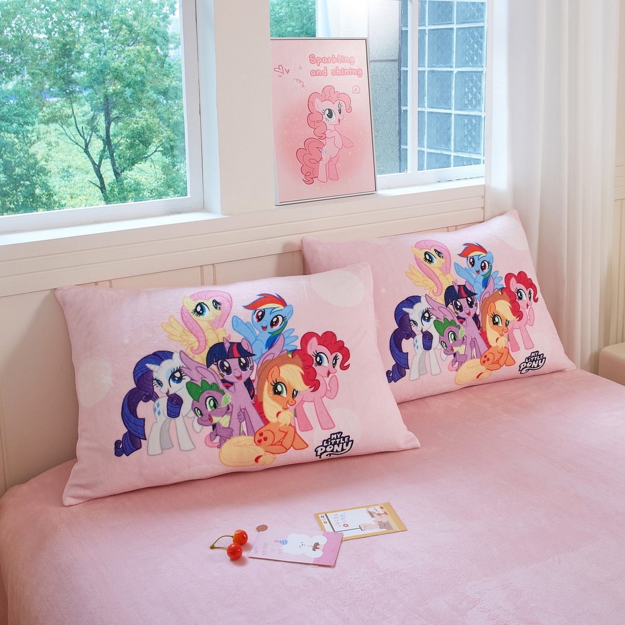 91家纺网 家纺一手货源 找家纺 蘭菲家纺 2025新款小马宝莉牛奶绒四件套 大家族-宝莉