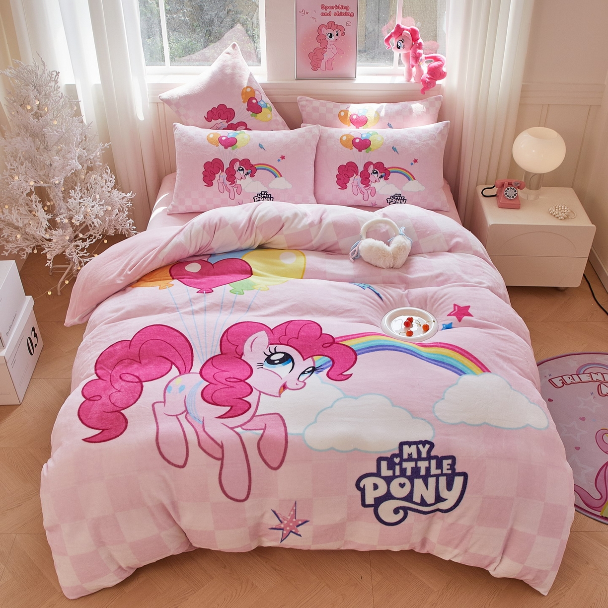 蘭菲家纺 2025新款小马宝莉牛奶绒四件套 摩登-宝莉