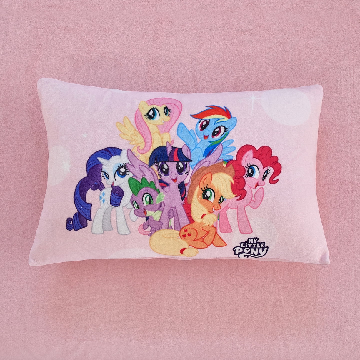 91家纺网 家纺一手货源 找家纺 蘭菲家纺 2025新款小马宝莉牛奶绒四件套 大家族-宝莉