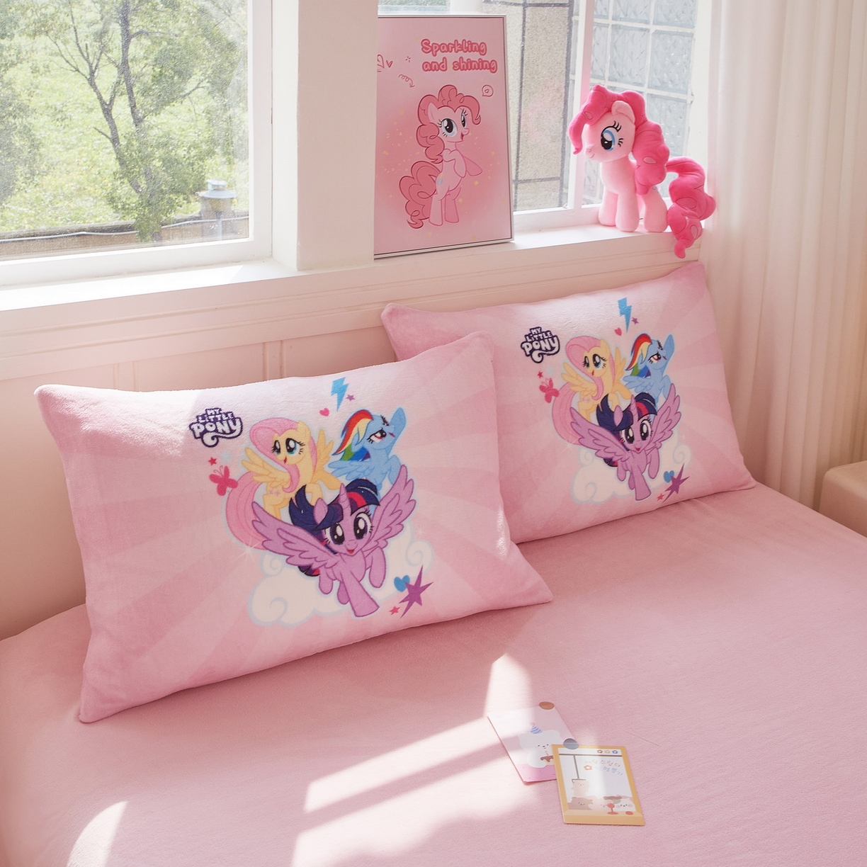 91家纺网 家纺一手货源 找家纺 蘭菲家纺 2025新款小马宝莉牛奶绒四件套 飞翔-宝莉