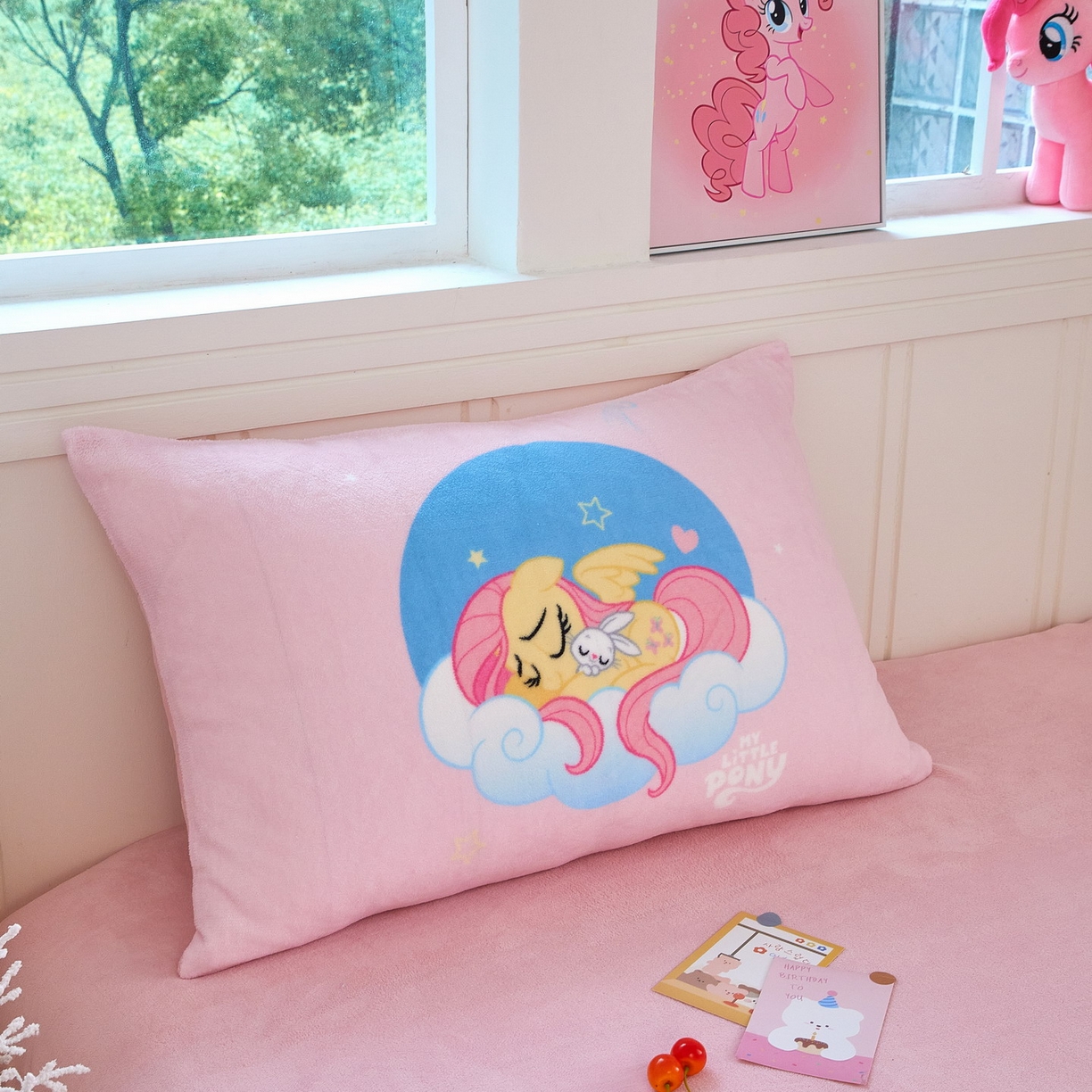 91家纺网 家纺一手货源 找家纺 蘭菲家纺 2025新款小马宝莉牛奶绒四件套 晚安-宝莉