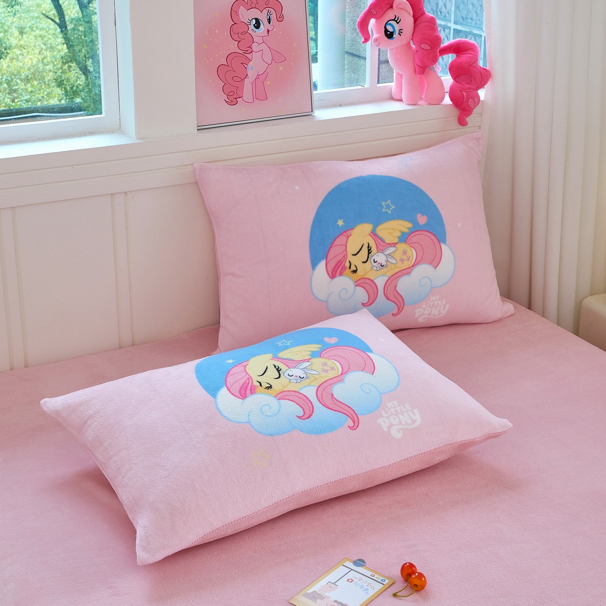 91家纺网 家纺一手货源 找家纺 蘭菲家纺 2025新款小马宝莉牛奶绒四件套 晚安-宝莉