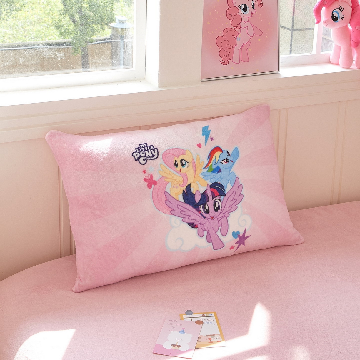 91家纺网 家纺一手货源 找家纺 蘭菲家纺 2025新款小马宝莉牛奶绒四件套 飞翔-宝莉