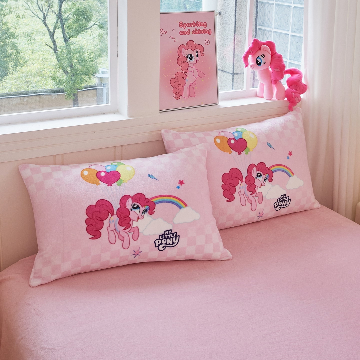 91家纺网 家纺一手货源 找家纺 蘭菲家纺 2025新款小马宝莉牛奶绒四件套 摩登-宝莉