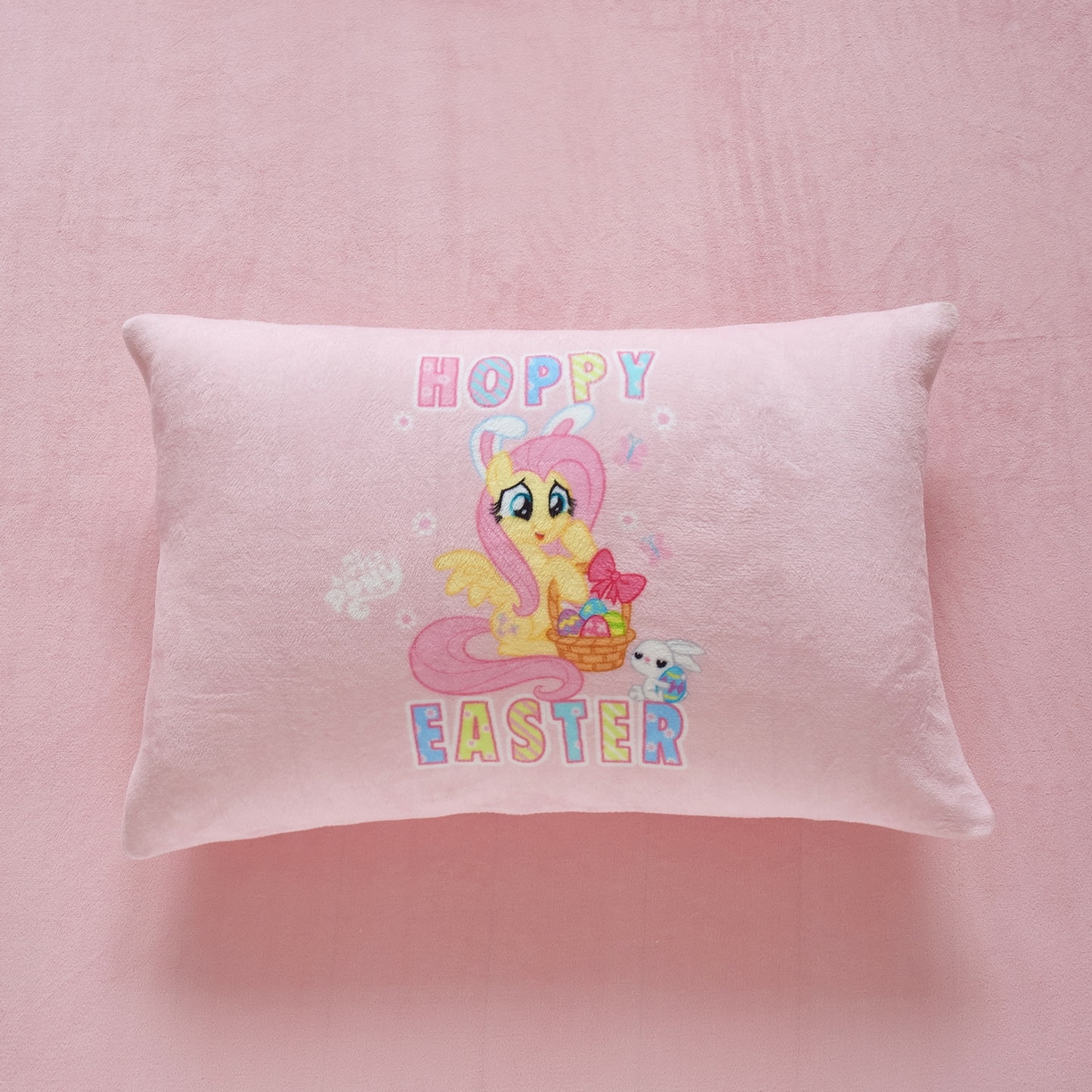 91家纺网 家纺一手货源 找家纺 蘭菲家纺 2025新款小马宝莉牛奶绒四件套 粉色-宝莉