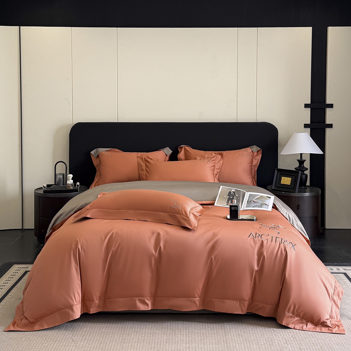 91家纺网 家纺一手货源 找家纺 （总）置顶家纺 2025新款轻奢50双股长绒棉全棉刺绣骨头鸟四件套