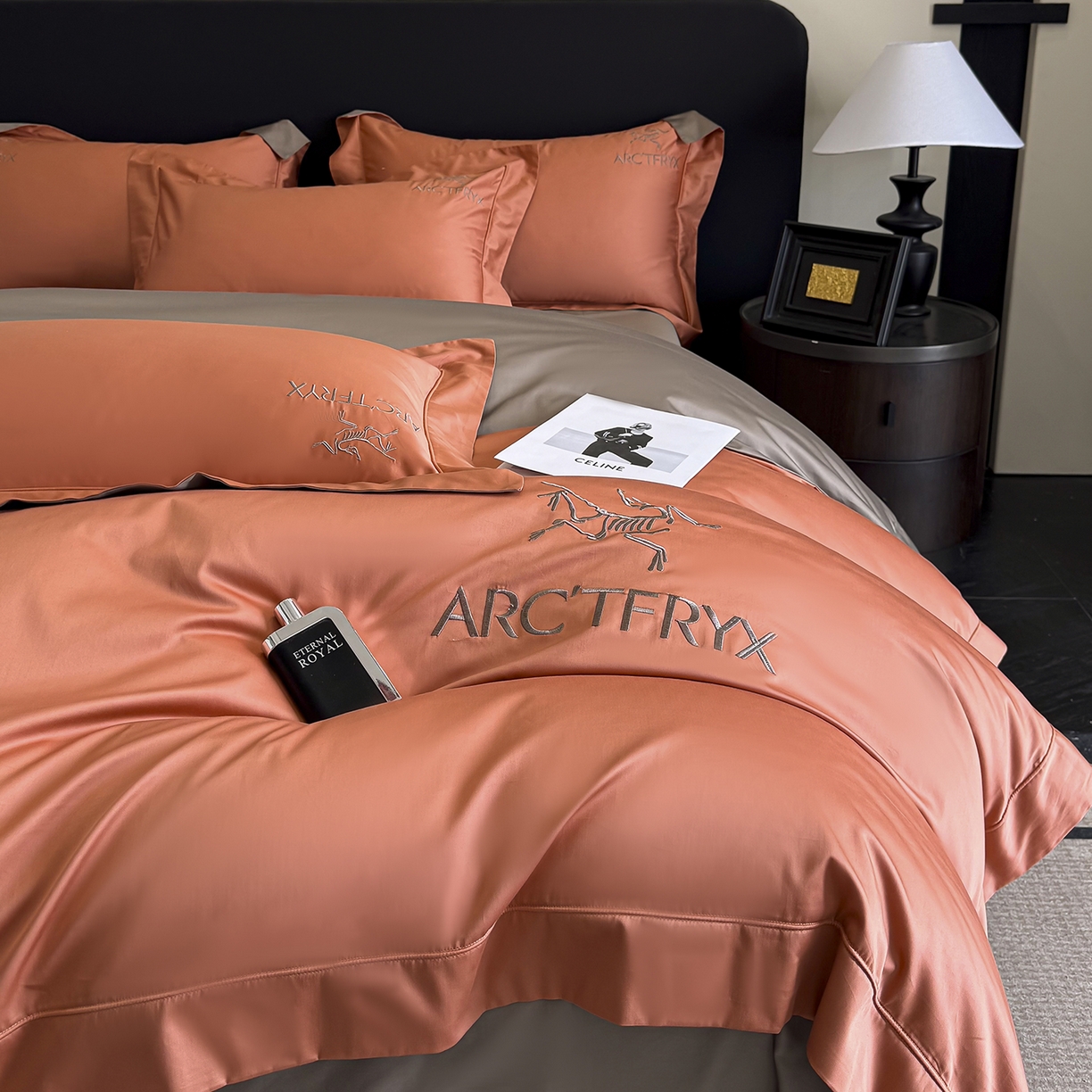 91家纺网 家纺一手货源 找家纺 （总）置顶家纺 2025新款轻奢50双股长绒棉全棉刺绣骨头鸟四件套