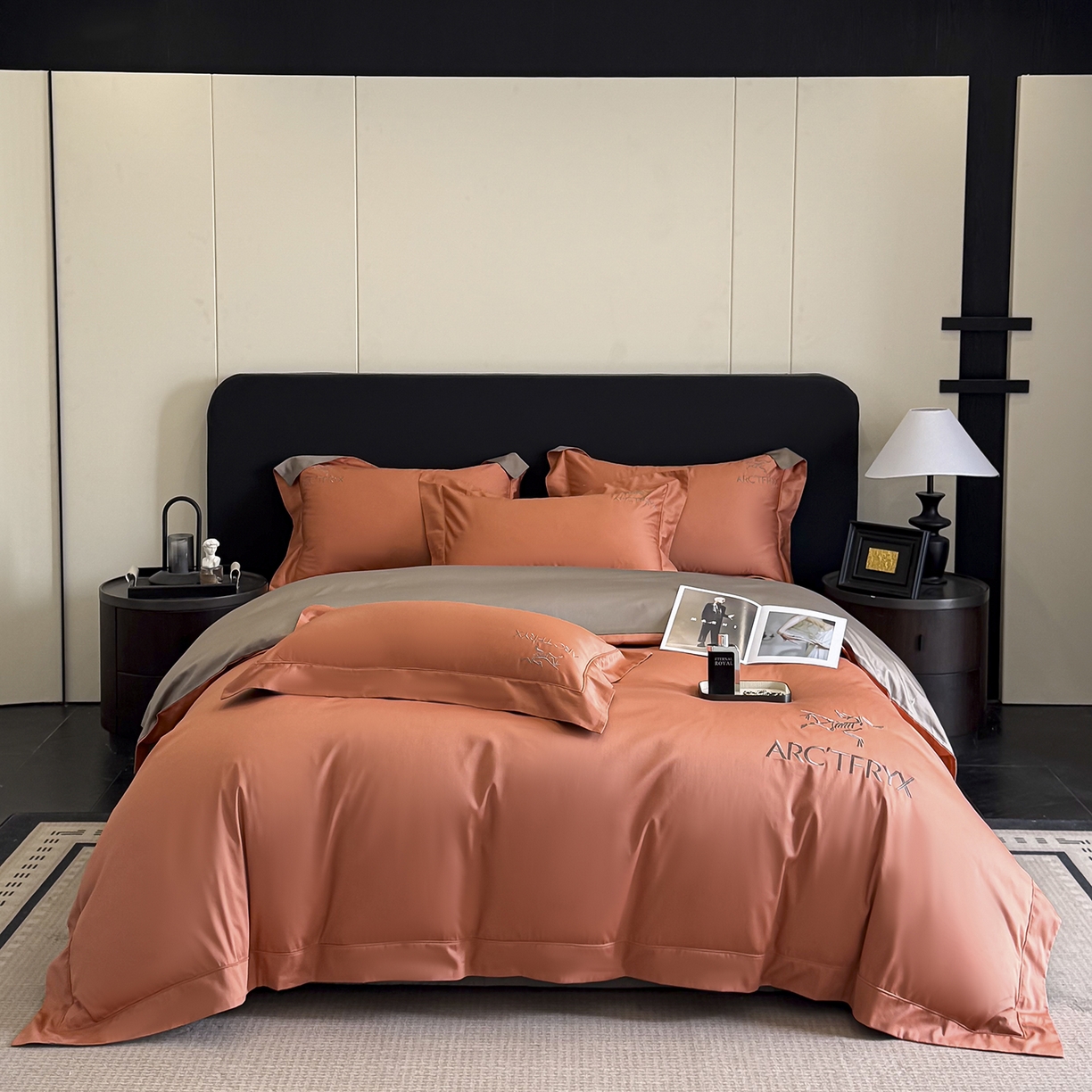 91家纺网 家纺一手货源 找家纺 （总）置顶家纺 2025新款轻奢50双股长绒棉全棉刺绣骨头鸟四件套