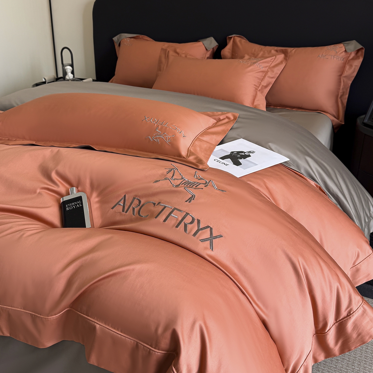 91家纺网 家纺一手货源 找家纺 （总）置顶家纺 2025新款轻奢50双股长绒棉全棉刺绣骨头鸟四件套