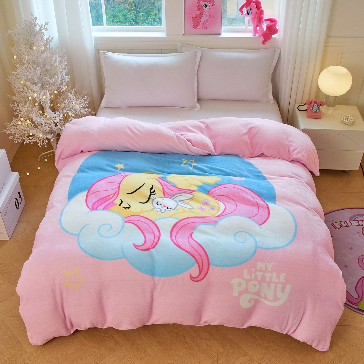 91家纺网 家纺一手货源 找家纺 （总）蘭菲家纺 2025新款小马宝莉牛奶绒单被套 被套单件