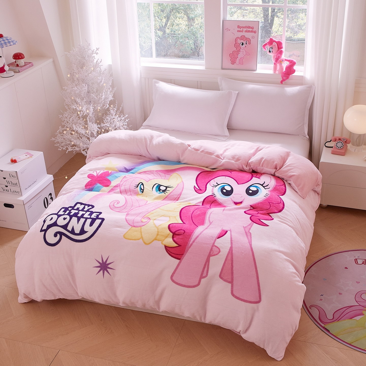 91家纺网 家纺一手货源 找家纺 蘭菲家纺 2025新款小马宝莉牛奶绒单被套 被套单件 伙伴-宝莉