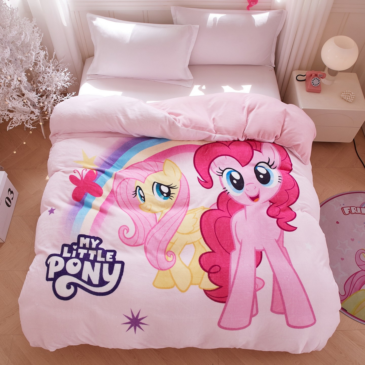 91家纺网 家纺一手货源 找家纺 蘭菲家纺 2025新款小马宝莉牛奶绒单被套 被套单件 伙伴-宝莉