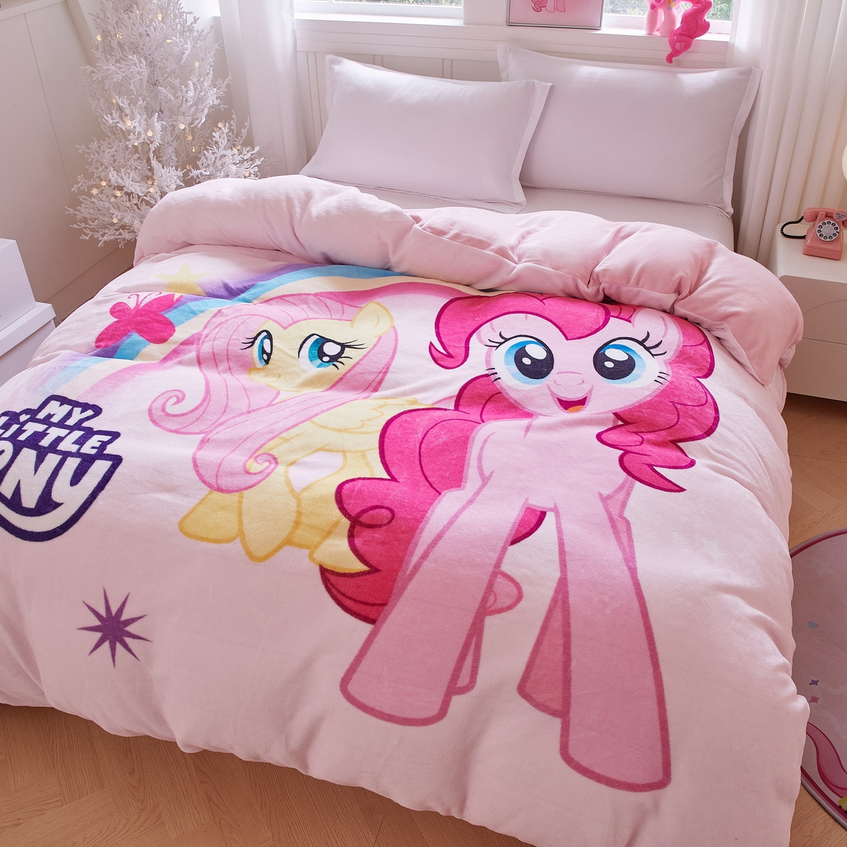 91家纺网 家纺一手货源 找家纺 蘭菲家纺 2025新款小马宝莉牛奶绒单被套 被套单件 伙伴-宝莉