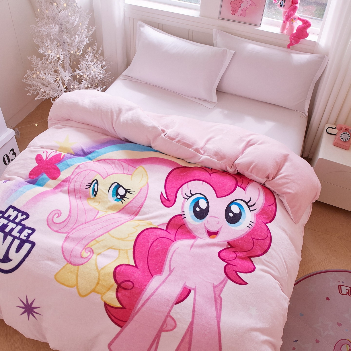 91家纺网 家纺一手货源 找家纺 蘭菲家纺 2025新款小马宝莉牛奶绒单被套 被套单件 伙伴-宝莉