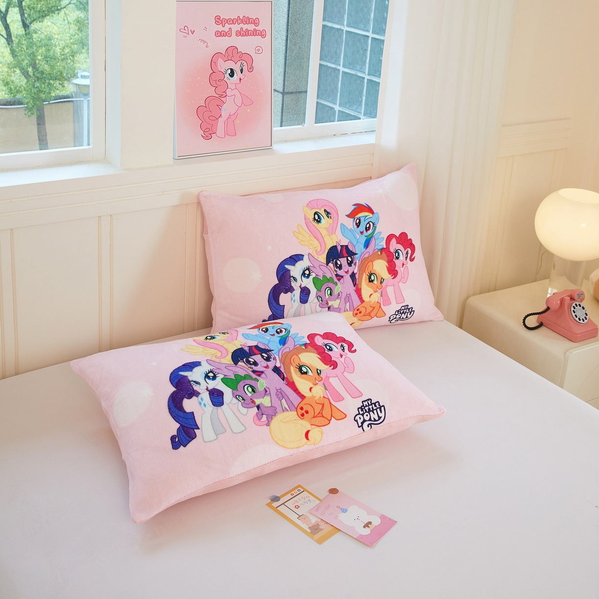 91家纺网 家纺一手货源 找家纺 蘭菲家纺 2025新款小马宝莉牛奶绒单枕套 枕套单件 大家族-宝莉